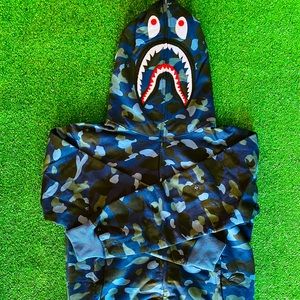 Blue bape hoodie